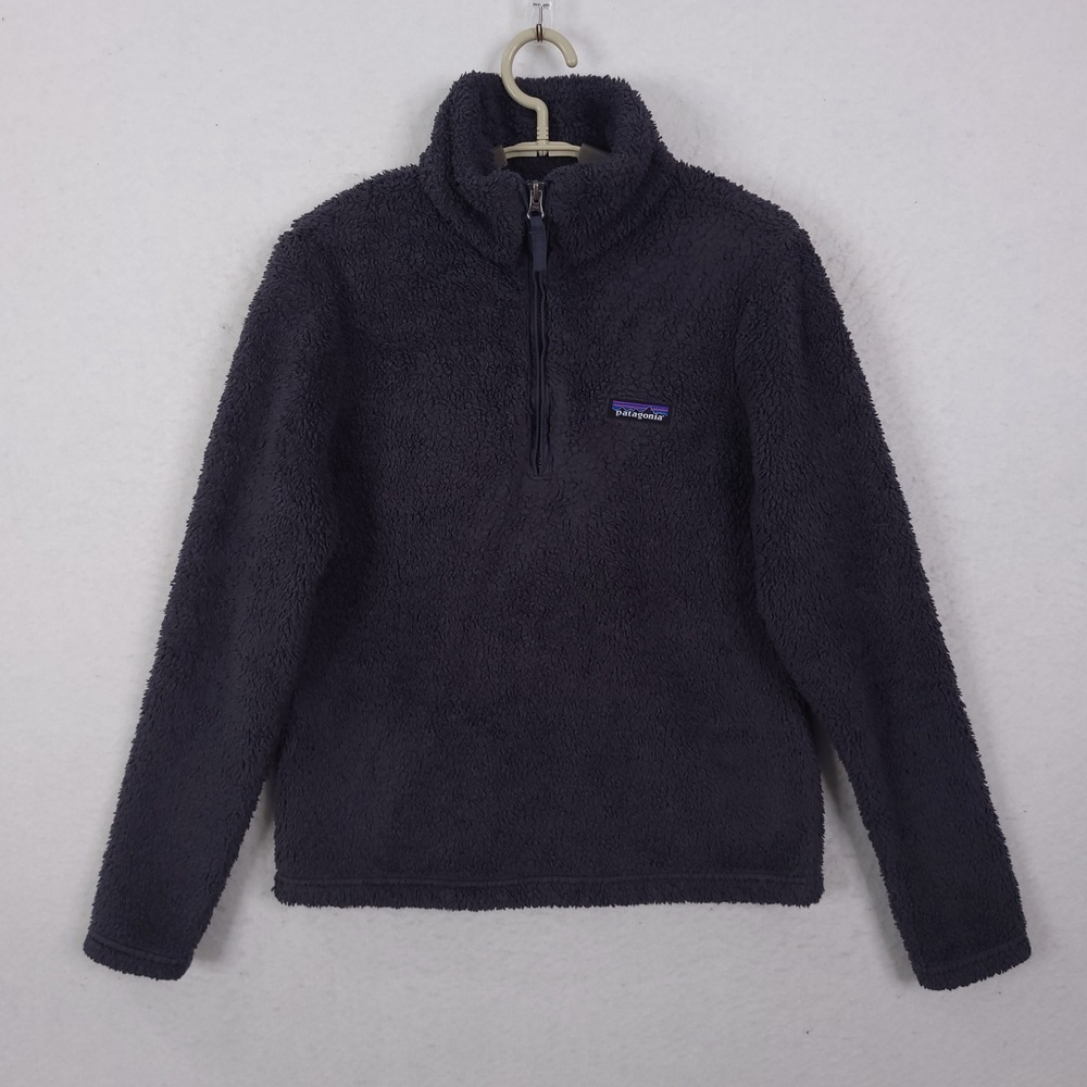 Patagonia Los Gatos Fleece Pullover Womens Small Navy Blue Quarter Zip 25235